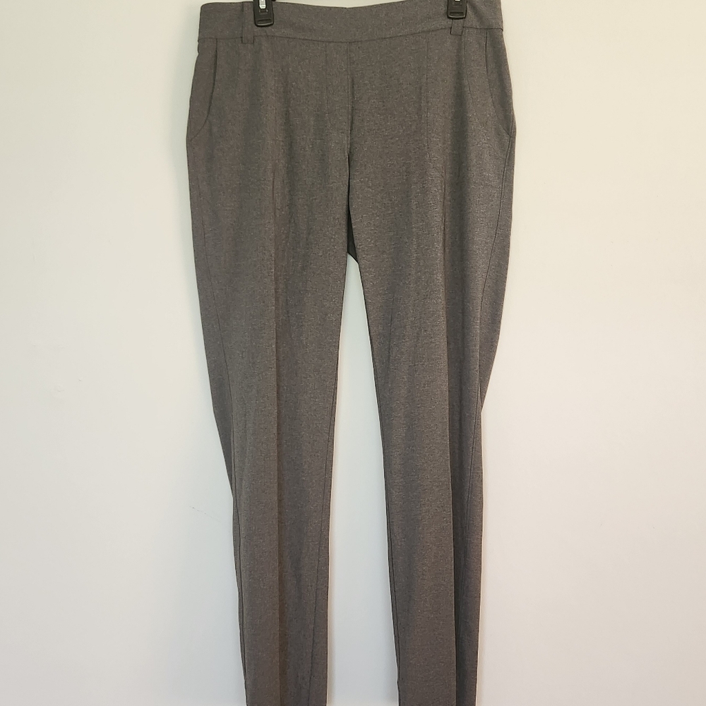 Belyn Key Straight Leg Athletic Golf Pants Dark Hearthered Gray Size Large